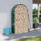 vidaXL - Haardhoutopslag - 120x45x210 - cm - gegalvaniseerd - staal - groen