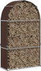 vidaXL - Haardhoutopslag - 120x45x210 - cm - gegalvaniseerd - staal - bruin