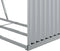vidaXL - Haardhoutopslag - 120x45x210 - cm - gegalvaniseerd - staal - zilverkleur