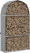vidaXL - Haardhoutopslag - 120x45x210 - cm - gegalvaniseerd - staal - lichtgrijs