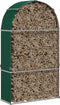 vidaXL - Haardhoutopslag - 120x45x210 - cm - gegalvaniseerd - staal - groen