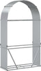 vidaXL - Haardhoutopslag - 120x45x210 - cm - gegalvaniseerd - staal - zilverkleur