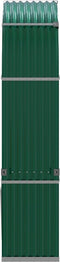 vidaXL - Haardhoutopslag - 120x45x210 - cm - gegalvaniseerd - staal - groen