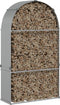 vidaXL - Haardhoutopslag - 120x45x210 - cm - gegalvaniseerd - staal - zilverkleur