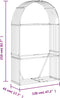 vidaXL - Haardhoutopslag - 120x45x210 - cm - gegalvaniseerd - staal - bruin