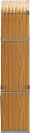 vidaXL - Haardhoutopslag - 120x45x210 - cm - gegalvaniseerd - staal - lichtbruin