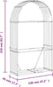 vidaXL - Haardhoutopslag - 120x45x210 - cm - gegalvaniseerd - staal - zilverkleur