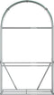 vidaXL - Haardhoutopslag - 120x45x210 - cm - gegalvaniseerd - staal - groen
