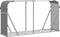 vidaXL - Haardhoutopslag - 180x45x100 - cm - gegalvaniseerd - staal - lichtgrijs
