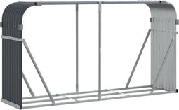 vidaXL - Haardhoutopslag - 180x45x100 - cm - gegalvaniseerd - staal - antraciet