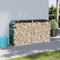vidaXL - Haardhoutopslag - 180x45x100 - cm - gegalvaniseerd - staal - groen