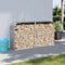 vidaXL - Haardhoutopslag - 180x45x100 - cm - gegalvaniseerd - staal - lichtgrijs