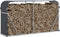 vidaXL - Haardhoutopslag - 180x45x100 - cm - gegalvaniseerd - staal - antraciet