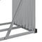 vidaXL - Haardhoutopslag - 180x45x100 - cm - gegalvaniseerd - staal - zilverkleur