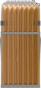 vidaXL - Haardhoutopslag - 180x45x100 - cm - gegalvaniseerd - staal - lichtbruin