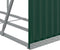 vidaXL - Haardhoutopslag - 180x45x100 - cm - gegalvaniseerd - staal - groen