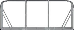 vidaXL - Haardhoutopslag - 234x45x100 - cm - gegalvaniseerd - staal - antraciet