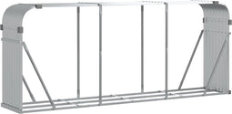 vidaXL - Haardhoutopslag - 234x45x100 - cm - gegalvaniseerd - staal - zilverkleur
