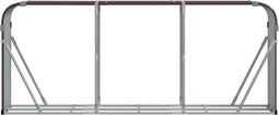 vidaXL - Haardhoutopslag - 234x45x100 - cm - gegalvaniseerd - staal - bruin