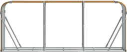vidaXL - Haardhoutopslag - 234x45x100 - cm - gegalvaniseerd - staal - lichtbruin