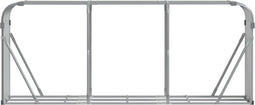 vidaXL - Haardhoutopslag - 234x45x100 - cm - gegalvaniseerd - staal - lichtgrijs