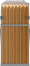 vidaXL - Haardhoutopslag - 234x45x100 - cm - gegalvaniseerd - staal - lichtbruin
