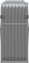 vidaXL - Haardhoutopslag - 234x45x100 - cm - gegalvaniseerd - staal - lichtgrijs