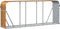 vidaXL - Haardhoutopslag - 234x45x100 - cm - gegalvaniseerd - staal - lichtbruin