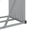 vidaXL - Haardhoutopslag - 234x45x100 - cm - gegalvaniseerd - staal - lichtgrijs