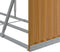 vidaXL - Haardhoutopslag - 234x45x100 - cm - gegalvaniseerd - staal - lichtbruin