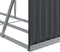 vidaXL - Haardhoutopslag - 234x45x100 - cm - gegalvaniseerd - staal - antraciet