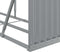 vidaXL - Haardhoutopslag - 234x45x100 - cm - gegalvaniseerd - staal - lichtgrijs