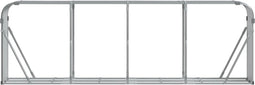 vidaXL - Haardhoutopslag - 300x45x100 - cm - gegalvaniseerd - staal - lichtgrijs