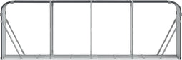 vidaXL - Haardhoutopslag - 300x45x100 - cm - gegalvaniseerd - staal - antraciet