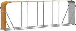 vidaXL - Haardhoutopslag - 300x45x100 - cm - gegalvaniseerd - staal - lichtbruin