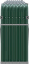 vidaXL - Haardhoutopslag - 300x45x100 - cm - gegalvaniseerd - staal - groen