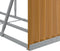 vidaXL - Haardhoutopslag - 300x45x100 - cm - gegalvaniseerd - staal - lichtbruin