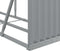 vidaXL - Haardhoutopslag - 300x45x100 - cm - gegalvaniseerd - staal - lichtgrijs