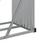vidaXL - Haardhoutopslag - 300x45x100 - cm - gegalvaniseerd - staal - lichtgrijs