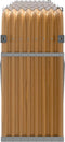 vidaXL - Haardhoutopslag - 300x45x100 - cm - gegalvaniseerd - staal - lichtbruin