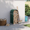 vidaXL - Haardhoutopslag - 40x45x100 - cm - gegalvaniseerd - staal - groen