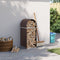 vidaXL - Haardhoutopslag - 40x45x100 - cm - gegalvaniseerd - staal - bruin