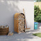 vidaXL - Haardhoutopslag - 40x45x100 - cm - gegalvaniseerd - staal - lichtbruin