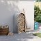 vidaXL - Haardhoutopslag - 40x45x100 - cm - gegalvaniseerd - staal - lichtgrijs