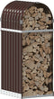 vidaXL - Haardhoutopslag - 40x45x100 - cm - gegalvaniseerd - staal - bruin