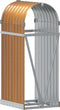 vidaXL - Haardhoutopslag - 40x45x100 - cm - gegalvaniseerd - staal - lichtbruin