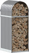 vidaXL - Haardhoutopslag - 40x45x100 - cm - gegalvaniseerd - staal - lichtgrijs