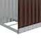 vidaXL - Haardhoutopslag - 40x45x100 - cm - gegalvaniseerd - staal - bruin