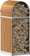 vidaXL - Haardhoutopslag - 40x45x100 - cm - gegalvaniseerd - staal - lichtbruin