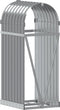 vidaXL - Haardhoutopslag - 40x45x100 - cm - gegalvaniseerd - staal - lichtgrijs